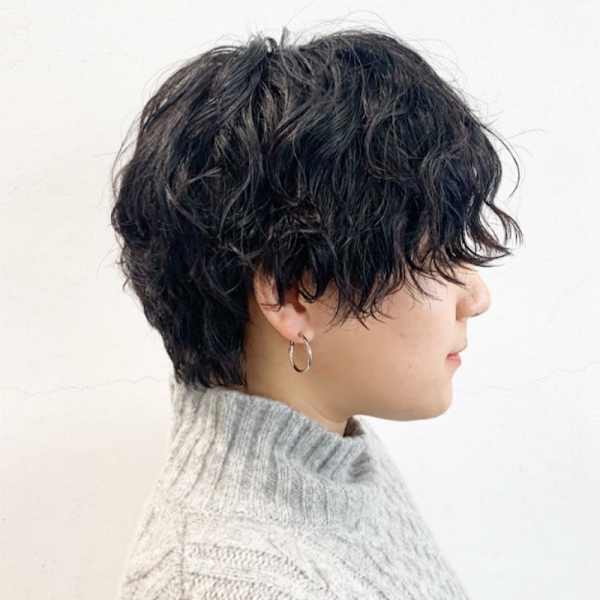 美髪似合わせカットワイドバング外ハネボブ小顔イメチェン