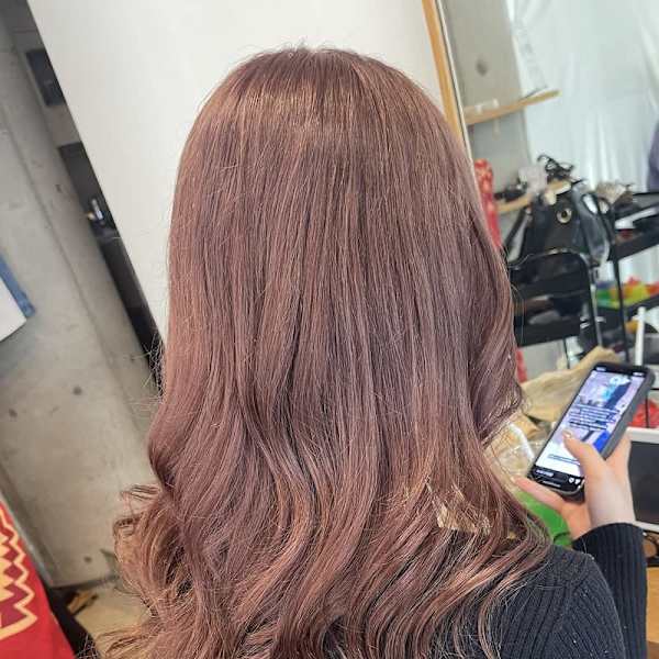 艶髪×ピンクブラウン×ローレイヤー