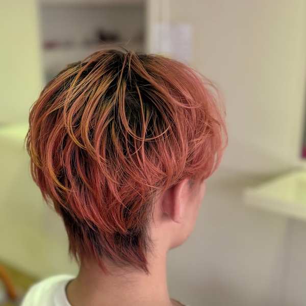 ★メンズエアリーショート×スモーキーピンク|Hair'sDeparture KIHARA