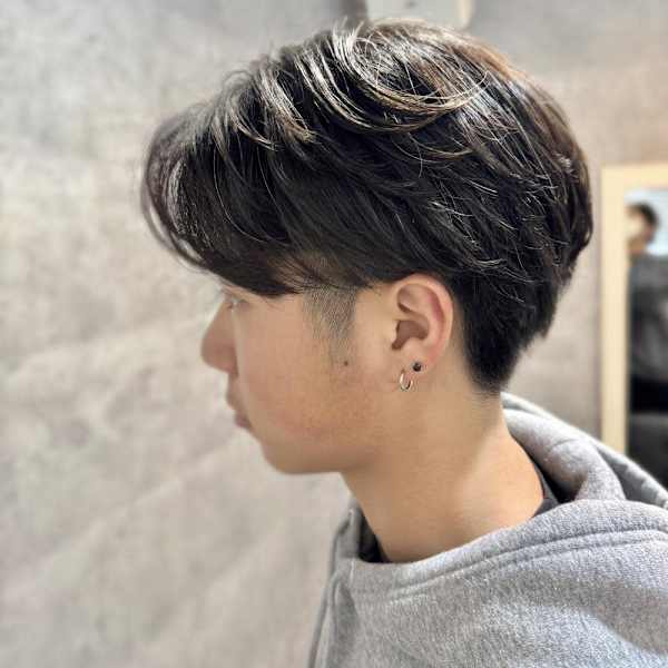 メンズ毛流れセンターパート|La luna