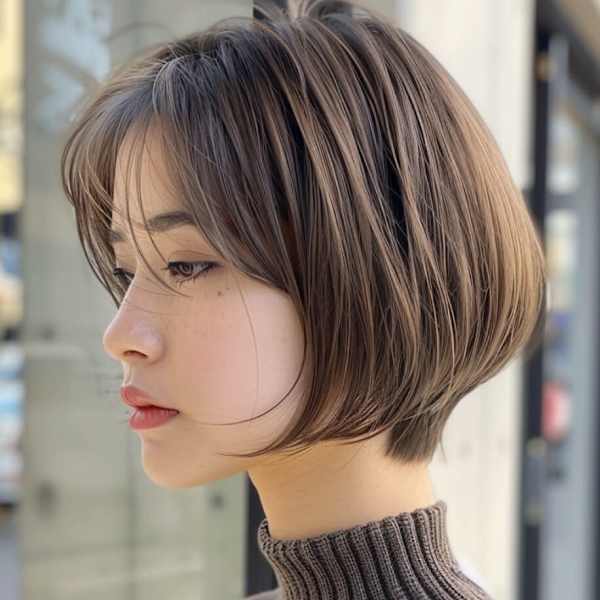 【Luana難波】小顔カットくびれショート×モカグレージュ|Luana hair&treatment