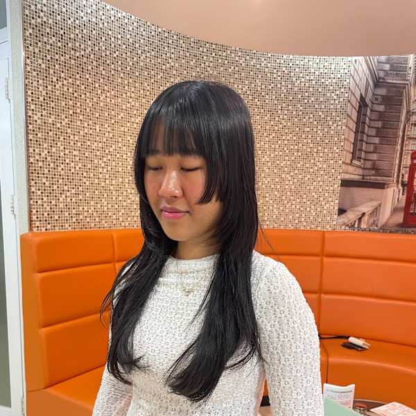 ストレートパーマ×姫カット layered himecut