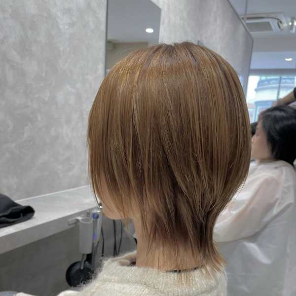 小顔ウルフ☆ハニーベージュ20代30代40代