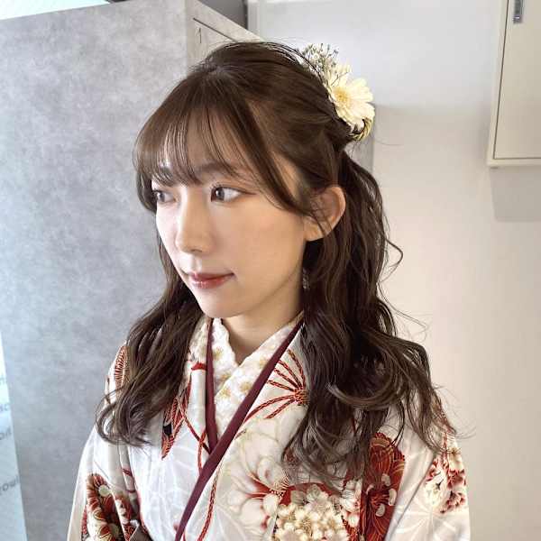 袴ヘアセット/袴ヘア/卒業式ヘア/ハーフアップ/ヘアアレンジ