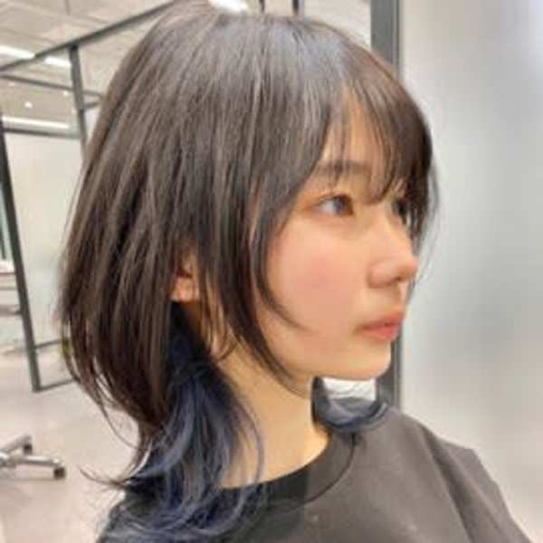 ネオウルフ×インナーカラーボブウルフウルフカット