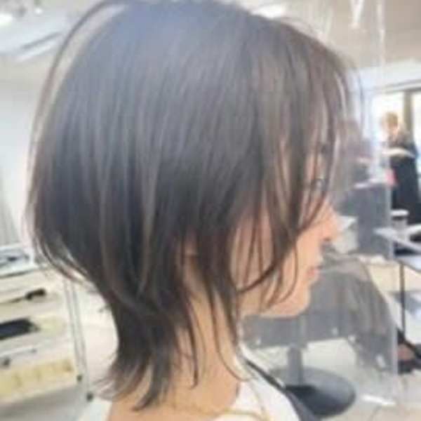 ネオウルフ×セピアグレージュボブウルフウルフカット
