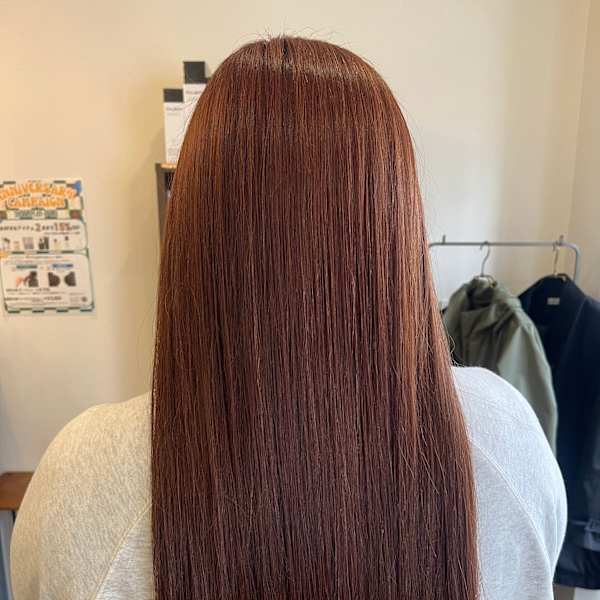 ピンク×オレンジ×髪質改善カラー×ロング|UNPEU