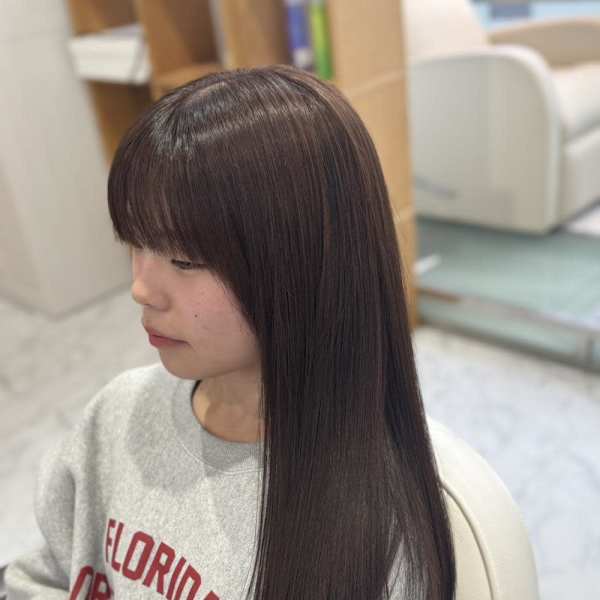 ロング ワンメイクカラー グレイ系