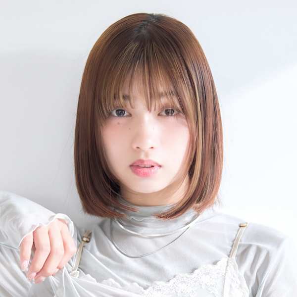【La fith】切りっぱなしボブ×前髪インナーカラー|La fith hair lino 三宮店