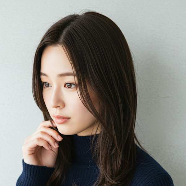 30代40代50代顔周りレイヤー髪質改善酸性ストレート