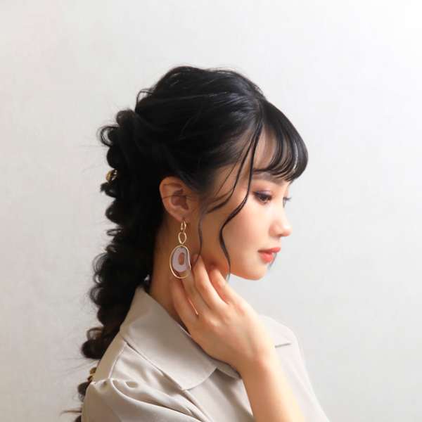 編み下ろしトレンドスタイル