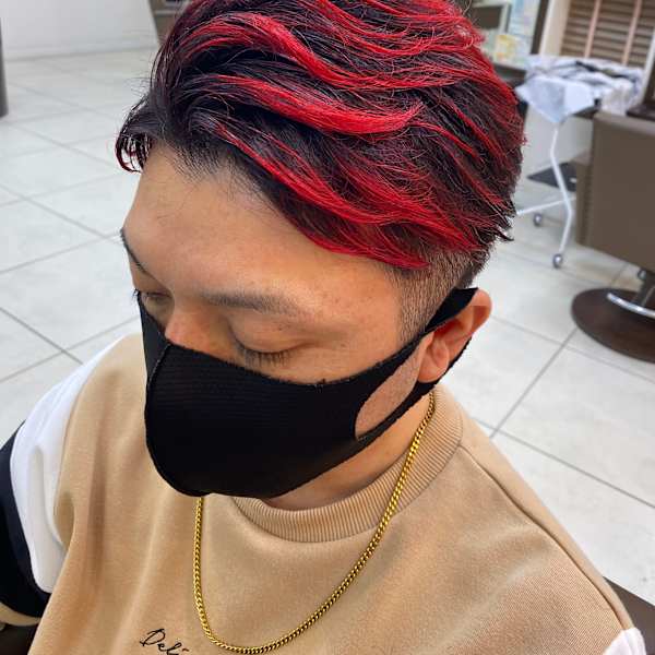 ダブルカラー　レッド