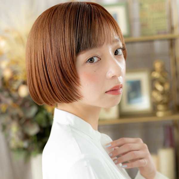 フェイスフレーミング前下がり小顔ミニボブ　刈上げボブ|COVER HAIR bliss【カバーヘア ブリス】大宮/大宮西口店