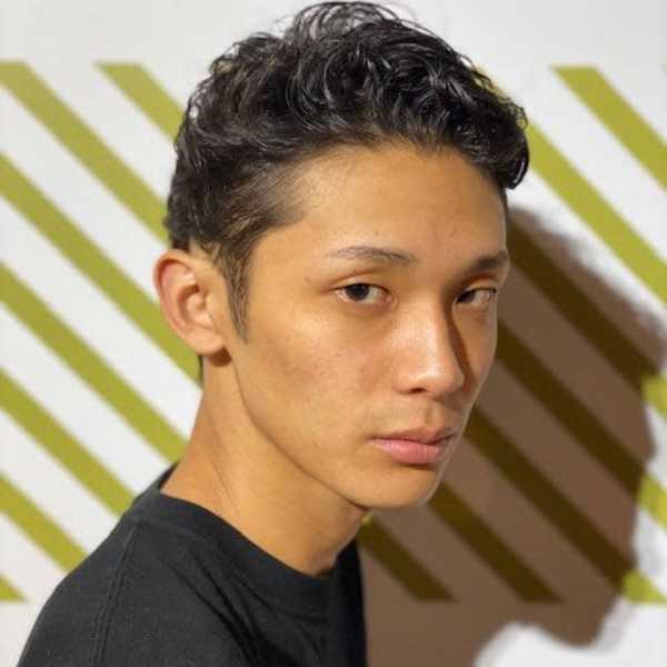 ビジネス爽やかニュアンスパーマスタイル|BARBER-BAR 四谷店