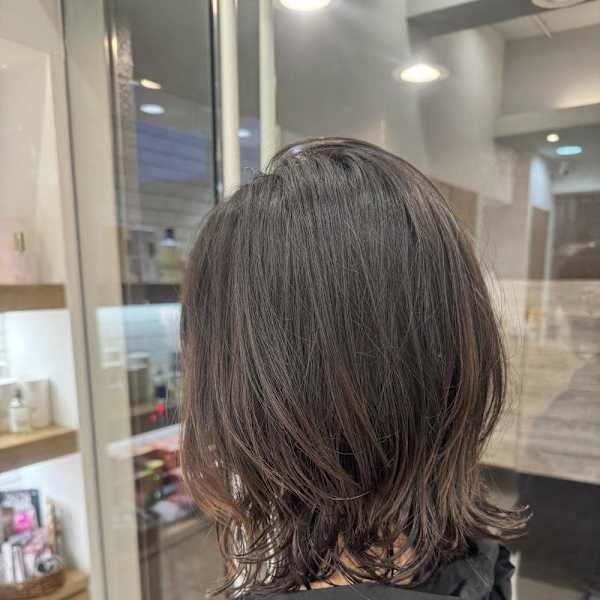 外ハネニュアンスパーマ
