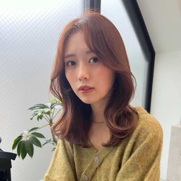 イメチェン外ハネボブ美髪ワイドバングミディアム縮毛矯正韓国