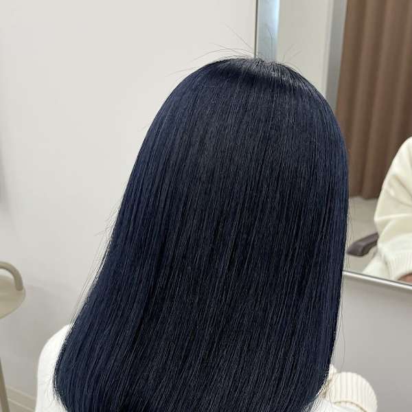 艶髪×ダークブルー