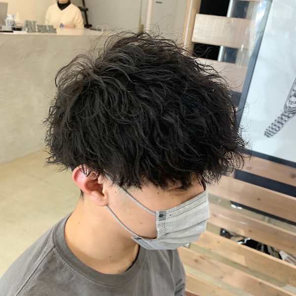 波巻きパーマ