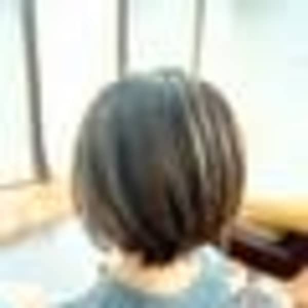 透明感アッシュハイライトショートボブ♪