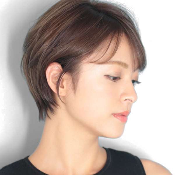 ショート・ボブ/丸顔/前髪あり/絶壁解消/30代/40代/