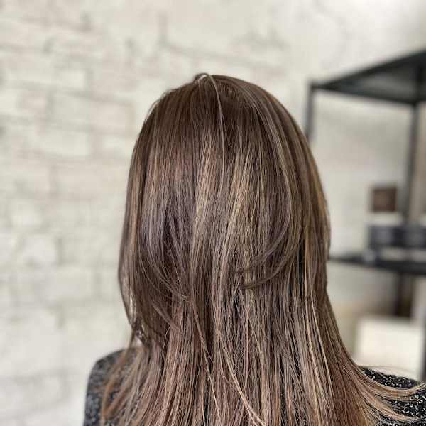 30.40代白髪ぼかしハイライトライトベージュレイヤー