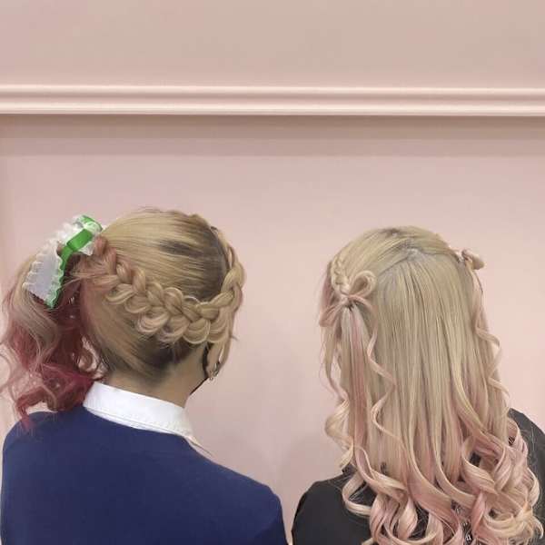 サイドポニーとハーフツイン♪ふたりでヘアメ