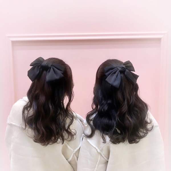 ハーフアップ☆ウェーブ巻き