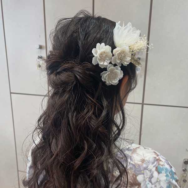 ハーフアップアレンジ卒業式成人式ヘア×小野ふゆり