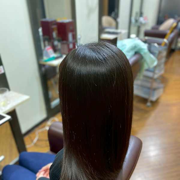 美髪ストレート矯正カラー