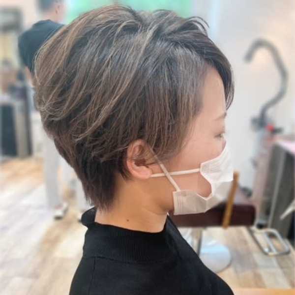 【WORKS】ハイライト×大人可愛いマッシュショート