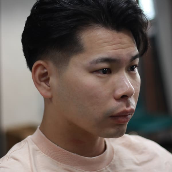 フェード×かきあげスタイル