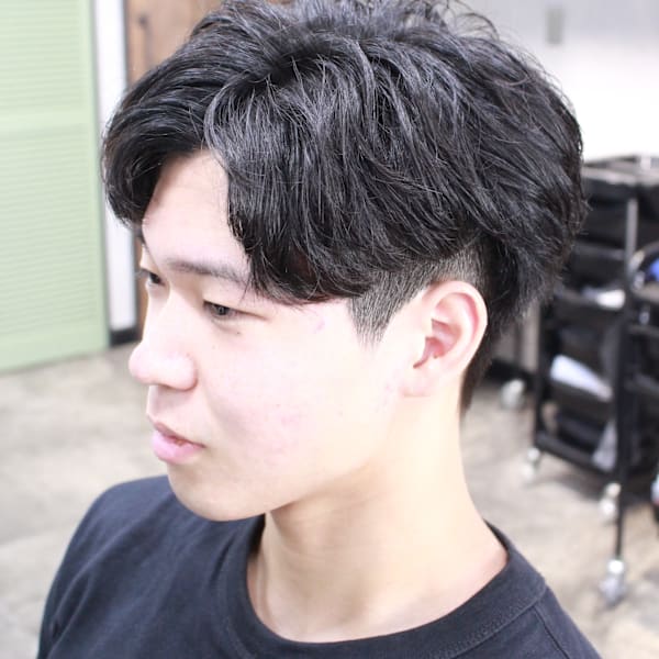 緩めカールパーマ