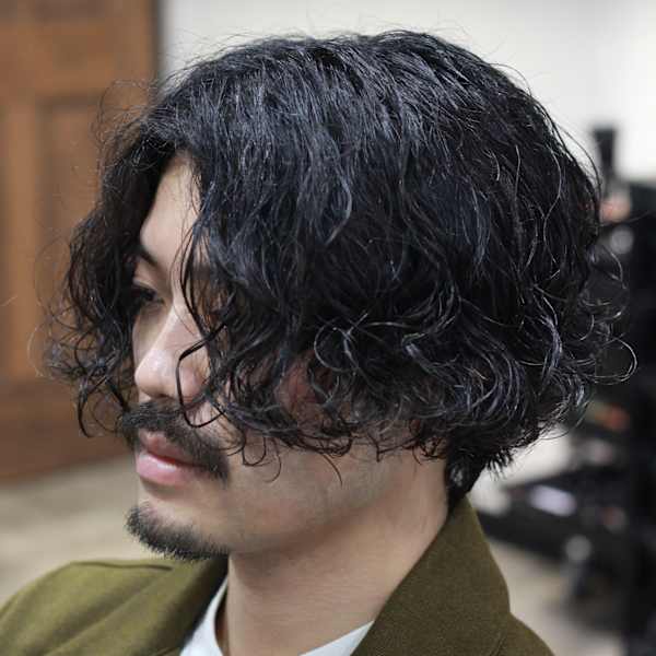 メンズスパイラルパーマふ|三軒茶屋バーバー NEW OLD