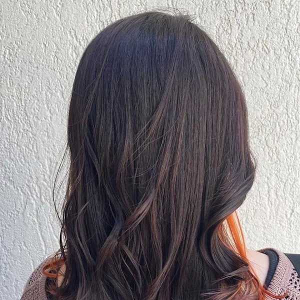 インナーカラー／アプリコットオレンジ