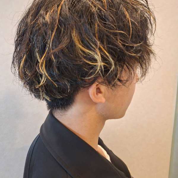 ツイスパパーマ×ハイライト