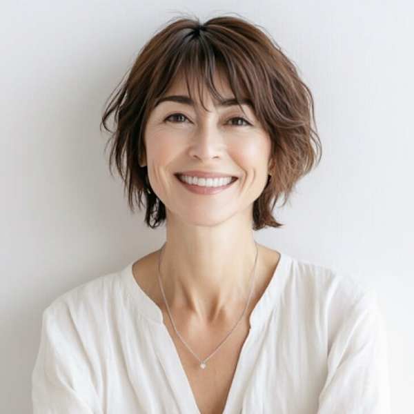 ショートウルフカット+ふんわりパーマ【40代50代髪型】