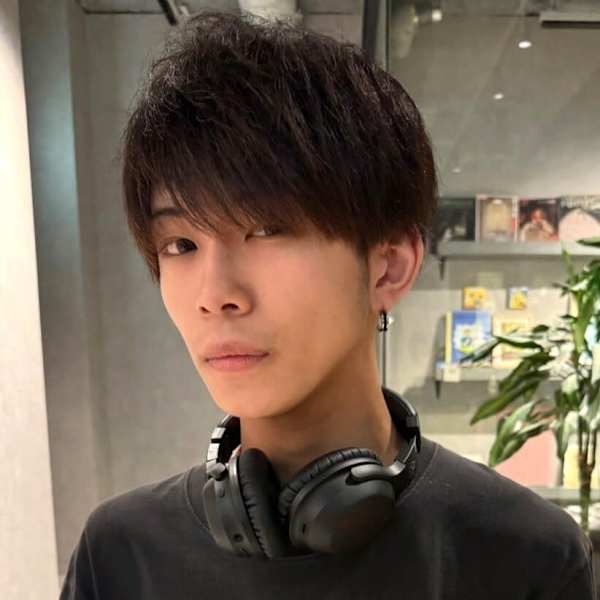 メンズカット ストレート マッシュヘア ノーセット風 20代