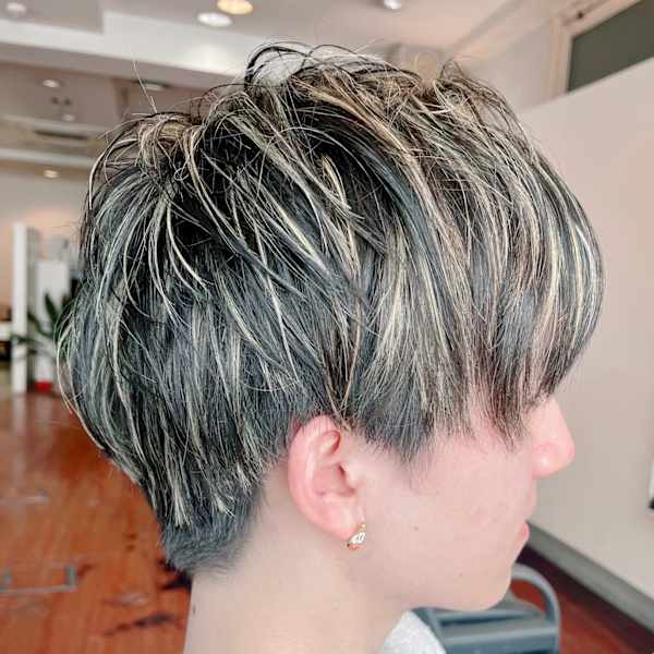 ハイライトメッシュカラー