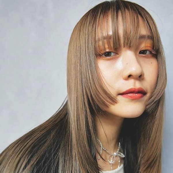 顔まわりレイヤー/透明感ベージュ/髪質改善/姫カッ