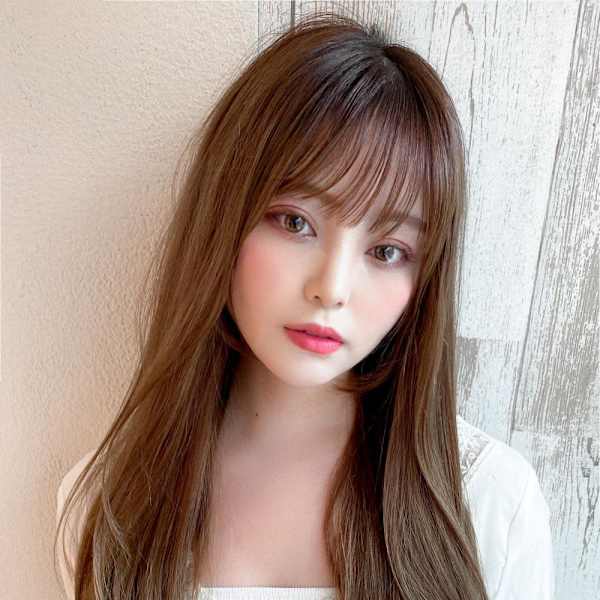イメチェンロングレイヤー顔周りレイヤー後れ毛小顔カット美髪