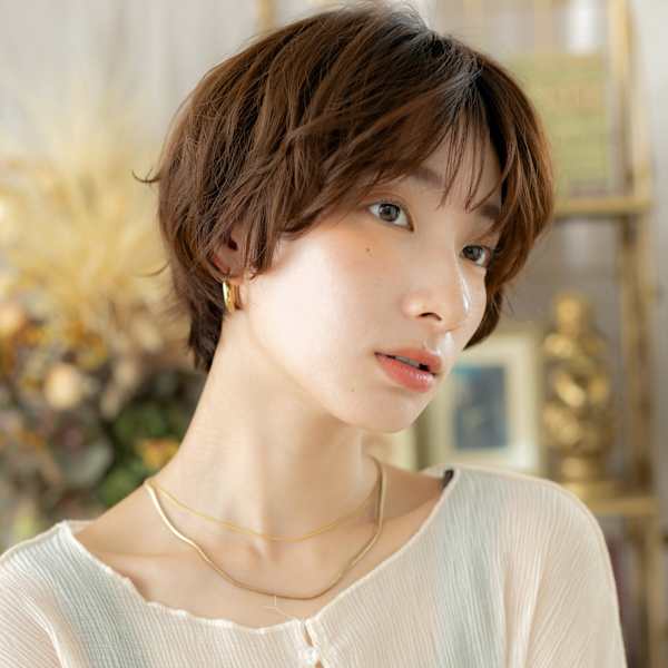 くせ毛風マッシュパーマ小顔ショートウルフ フェザーショート|COVER HAIR bliss【カバーヘア ブリス】大宮/大宮西口店