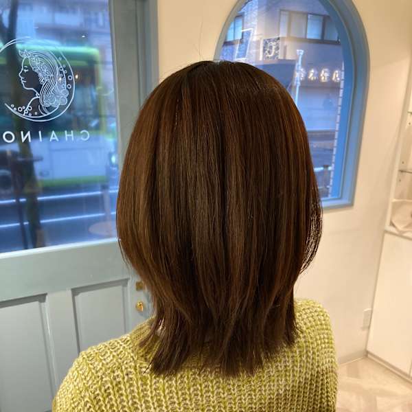 髪質改善ストレートパーマでコンパクトなヘアスタイルへ赤羽美容