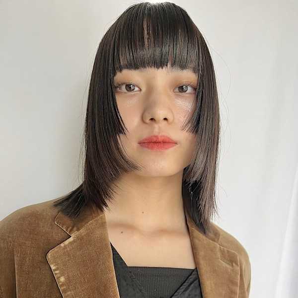 姫カット/白髪ぼかし/髪質改善/酸性ストレート/30代/40