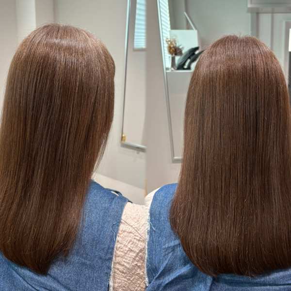 ブリーチ無しでデザインする白髪ぼかし【船橋/白髪】|HEARTS 船橋 白髪ぼかし 脱白髪染め