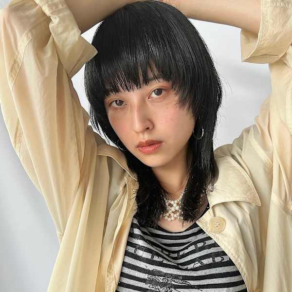 黒髪マッシュウルフ【代官山】暗髪