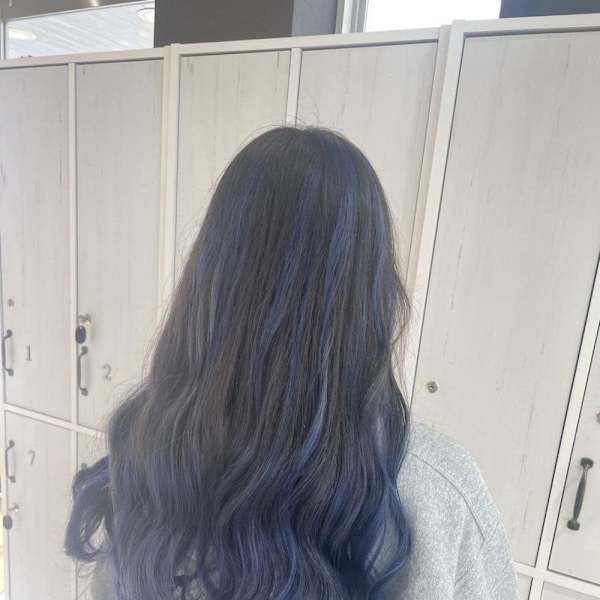 バレイヤージュ/ブルーバレヤージュ/ハイライト/ブルーカラー