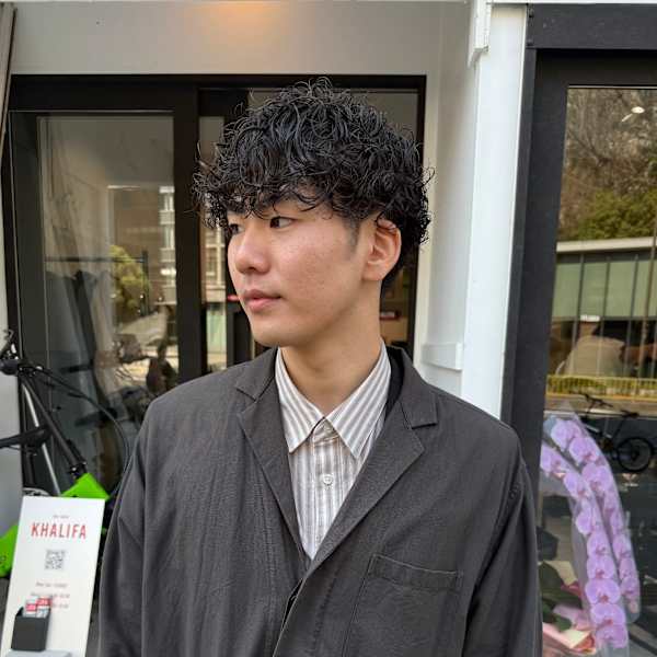 【 メンズマッシュ × プードルパーマ 】