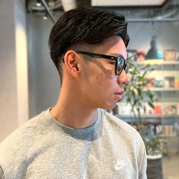 ツーブロック 刈り上げ アップバング ビジネス 30代40代|Men's Salon bloc