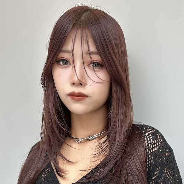 レイヤーカット/暖色カラー/シャギーレイヤー/10代