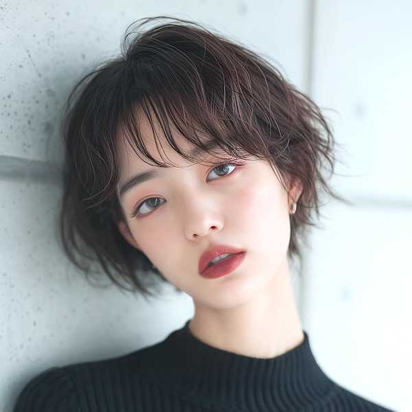 20代30代40代 小顔カットマッシュショート
